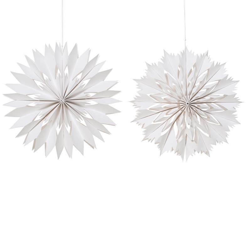 Set of 10 Hanging Paper Stars, 11.75